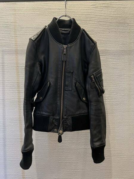 LGB ルグランブルー　レザー　MA-1 ブルゾン　ジャケット　ボンバー　y2k 00s archive vintage l.g.b. ifsixwasnine goa kmrii rick owens