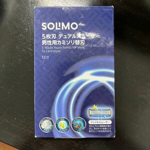 送料185円Amazonブランド] SOLIMO(ソリモ) 5枚刃 デュアルスムーザー 男性用 カミソリ 替刃 12コ 髭剃り