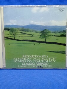 メンデルスゾーン/交響曲第3番「スコットランド」/交響曲第4番「イタリア」/クラウディオ・アバド指揮/ロンドン交響楽団