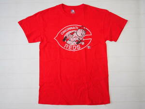 ☆送料無料☆ GENUINE MERCHANDISE USA直輸入 古着 半袖 MLB メジャーリーグ CINCINNATI REDS シンシナティ・レッズ Tシャツ メンズ M 中古