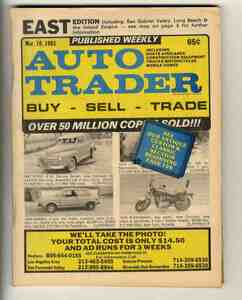 【d0467】83.3.10 AUTO TRADER [EAST EDITION] （米国ロサンゼルス周辺の中古車売買情報誌）