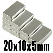 ◆ ネオジム 磁石 N35 超強力 角形マグネット ◆ 20mm×10mm x 厚み5mm 【10個セット】◆_画像2