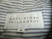 MACKINTOSH PHILOSOPHY/マッキントッシュフィロソフィー/ナイロンコート/40/中綿キルティング/Pコート風/L_画像3