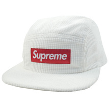 新品 未使用 国内正規品 Boxロゴ◆ Supreme 17AW Waffle Corduroy Camp Cap White/白 ボックスロゴ ◆ DSMG ◆_画像1