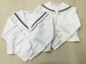 SL-912f 新品【セーラー服】サイズ 29 長袖 2枚/栄光こじま/胸当てなし/3本緑ライン/親子2本紺ライン/女子中学生/女子高校生/大きめサイズ