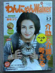 柴咲コウ ★わんにゃんWalker 2019／2・3月号 (全28ページ) ★ A4サイズ ★新品・非売品