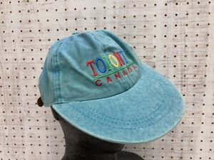 WILSON製 CANADA TORONTO カナダ トロント スーベニア オールド 80s 90s ベルト キャップ 帽子 メンズ 刺繍 M/L 水色
