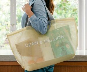 DEAN&DELUCA　メッシュトートバッグ　ビック　シトラスイエロー