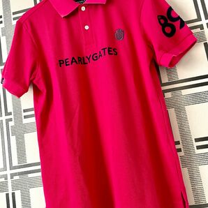 美品 パーリーゲイツポロシャツ#3 PEARLYGATES GOLF ピンク　送料無料