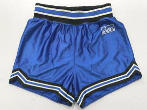  Asics asics basketball pants 90s the first period basketball game pants hard-to-find! lustre material jersey short pants stone .5582