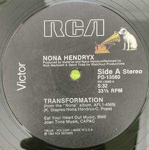 Soul sampling disco record ソウル　サンプリング　ディスコ　レコード　Nona Hendryx / Transformation 1983