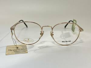  unused VINTAGE[REGGIANI ] circle glasses round Gold 52*19 sunglasses Vintage dead stock 89