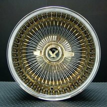 ワイヤーホイール T's WIRE 14X7J REV トリプルゴールド ホワイトリボンタイヤセット　＜ローライダー/USDM/インパラ/キャデ/タウンカー＞_画像4