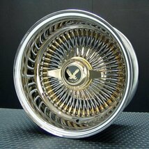 ワイヤーホイール T's WIRE 13X7J REV100SP トリプルゴールド4本セット　＜ローライダー/USDM/インパラ/キャデ/タウンカー/カプリス＞_画像4