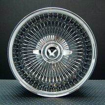 ワイヤーホイール T's WIRE 14X7J REV100SP オールクローム ホワイトリボンタイヤセット　＜ローライダー/USDM/インパラ/キャデ＞_画像4