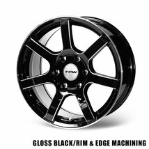 ハイエース 18インチ タイヤホイールセット 4本 TAW Styling6 18X8.0J+37 6穴 グロスブラック/リム＆エッジマシン NANKANG CW-20 225/50R18_画像3