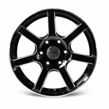 SALE ハイエース 18インチ 6穴 ホイールセット 4本 TAW Styling6 18X8.0J +37 6H139.7 グロスブラック/リム＆エッジマシニング_画像3