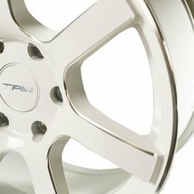 ハイエース 18インチ タイヤホイールセット 4本 TAW Styling6 18X8.0J+37 6穴 パールホワイト/リム＆エッジマシン TOYO H30 225/50R18C_画像5