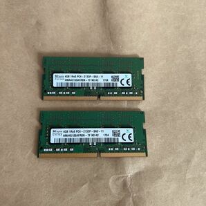 8GB #1232# SKhynix 4GB 1Rx16 PC4-2400T-SC0-11。4GBx2枚=8GBの画像1