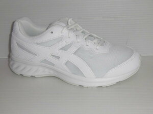 即決 asics アシックス 23.5 ひも式 レーザービーム 1154A 100 白 子供 キッズ 男の子 女の子 通学履き 上履き スニーカー