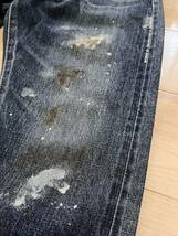 DENIM BY VANQUISH & FRAGMENT Used paint processing tapered denim pants デニム VFP4047 30インチ_画像2