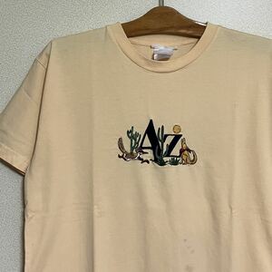 Arizona アリゾナ州 刺繍 スーベニアTシャツ CHARIOTTE Lサイズ アニマル サボテン USA古着