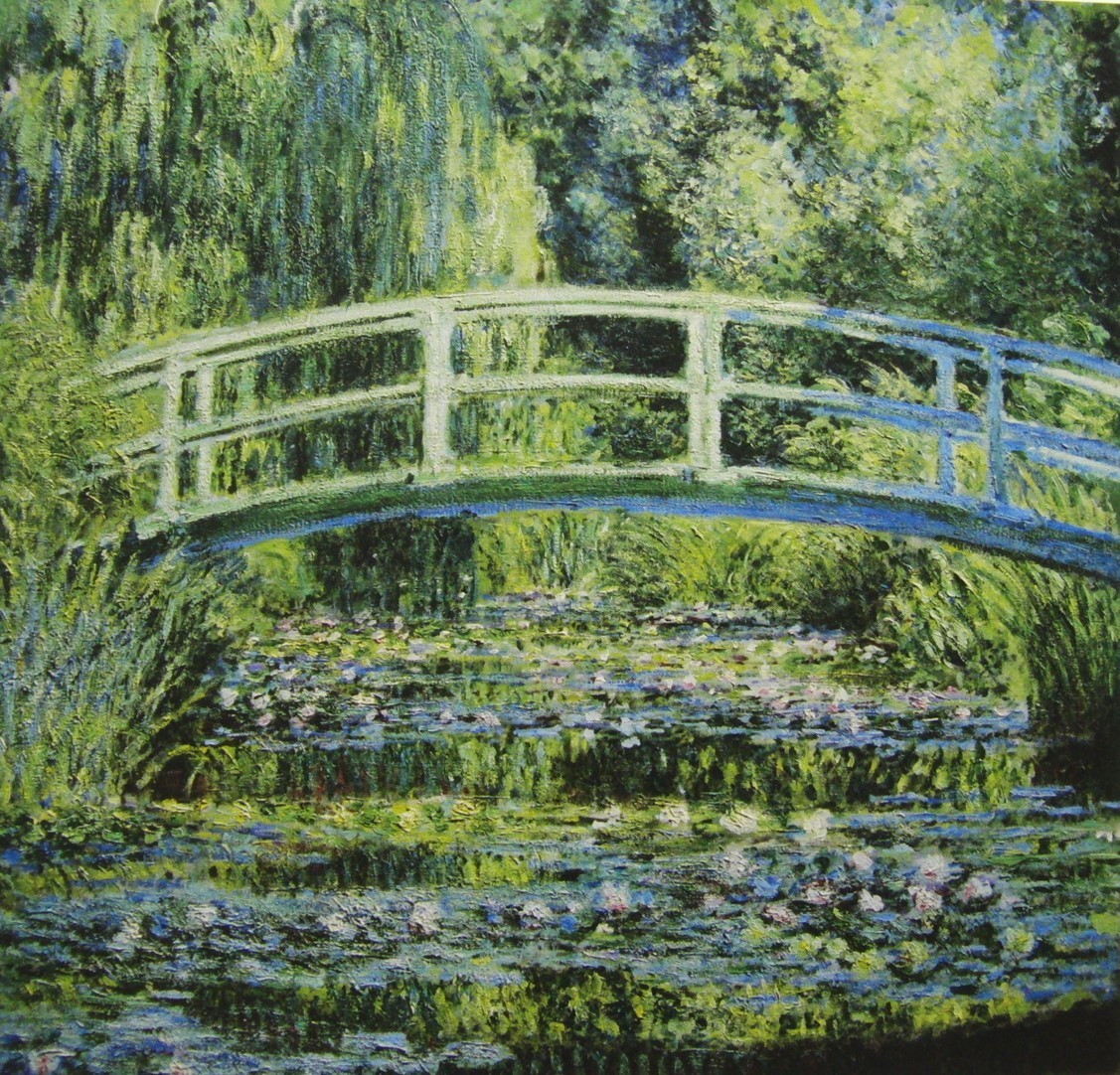 Water Lilies and Japanese Bridge, Claude Monet, Rare art books and framed paintings, Nature, Landscape, France, New Picture Frame, In good condition, free shipping, Painting, Oil painting, Nature, Landscape painting