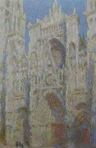 「ルーアン大聖堂、扉口（陽光）」、クロード・モネ、希少画集・額装画、自然、風景、フランス、新品額縁、状態良好、送料無料