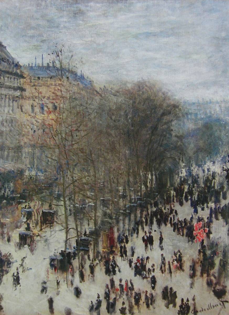 Avenue des Capucines, Claude Monet, Rare art books and framed paintings, Nature, Landscape, France, New Picture Frame, In good condition, free shipping, Painting, Oil painting, Nature, Landscape painting