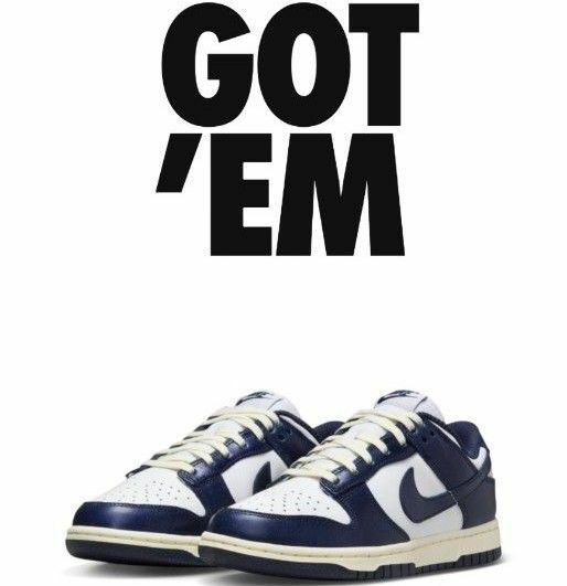 Nike WMNS Dunk Low PRM "Midnight Navy and White"