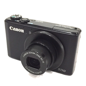 １円 Canon PowerShot S110 5.2-26.0mm 1:2.0-5.9 コンパクトデジタルカメラ 黒 キャノン C9091456