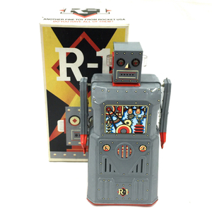  increase rice field shop R-1 tin plate robot hobby toy present condition goods toy preservation box attaching 