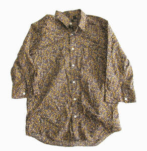  made in Japan HARE Hare pattern shirt floral print half edge sleeve 5 minute sleeve shirt M d4