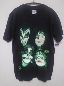 KISS Tee Tシャツ バンドT フェイスプリント グリーン GILDAN ギルダン ヴィンテージ 古着 メンズ キス キッス