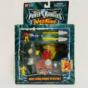 【未開封品】BANDAI SABAN'S POWER RANGERS WILD FORCE パワーレンジャー ワイルドフォース RED LION FANG PLAYSET レッドライオン