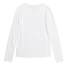 【美品】Theory/セオリー レディース 長袖 Tシャツ トップス カットソー 丸首 綿100％ コットン 無地 S 白 [NEW]★51DG99_画像4