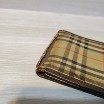 1761 即決 BURBERRY バーバリー カードケース カード入れ パスケース 定期入れ ノバチェック 柄 ロゴ レザー キャンバス_画像3