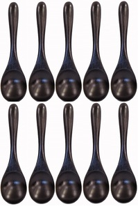 * wooden lacquer coating era paint Chinese milk vetch spoon ( black ) total length approximately 163mm10ps.@ new goods 