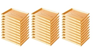 ☆長角トレイＬ（約３９０Ｘ２８５Ｘ２５ｍｍ）木製ナチュラル３０枚新品