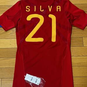 ★選手用★スペイン代表2010(H) #21 ダビド・シルバ 半袖 オーセンティック W杯優勝 星なし 新品タグ付 TECHFIT Ｍサイズ 正規品 定価2.1万