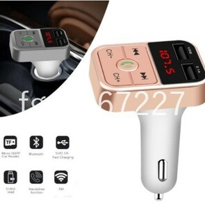 GQ025:* popular USB AUXFM transmitter Bluetooth hands free car kit wireless receiver TF card 