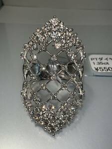 「新作」PT950ダイヤモンドリング　1.35ct KS4012 YB