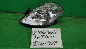 ティーダ DBA-C11 左ヘッドランプASSY 15M SV+プラズマ L50 P7779