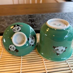 中国茶器　蓋碗　女性ぴったり　可愛いパンダ