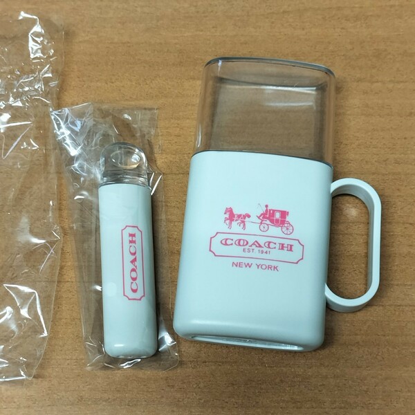 未使用品 ★コーチ COACH 歯ブラシコップ&歯ブラシ ★小物 アイテム 2013年 MORE ◇kc2