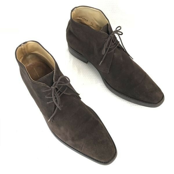 90s/UK Vintage☆英国/Finsbury/フィンズベリー☆ダイナイトソール/スエード本革/チャッカブーツ【7.5/26.0/茶/BROWN】Shoes◇bWB94-25