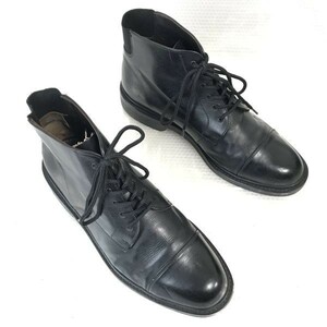 ドイツ製☆Lloyd/ロイド☆本革/踵ゴア/チャッカ/ショートブーツ【42/8F/26.5/黒/BLACK】ストレートチップ/バックゴア/Shoes◇bWB93-26