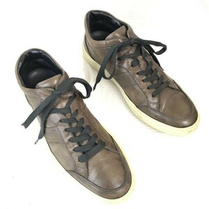  Italy made *TOD*S/ Tod's * leather sneakers [8/26.5-27.0/ tea /brown]sneakers/Shoes/trainers*bQ-450