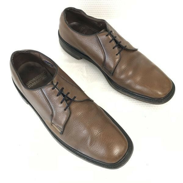 60s-70s?☆weyenberg massagic/ウェインバーグ☆本革/グッドイヤー/プレーントゥ【10.5B/27.0-28.0/茶/BROWN】Vintage/dress shoes◎CD-119