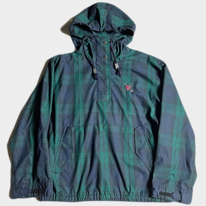 貴重 USA製! 90's POLO SPORT プレイドチェック アノラック ポロスポーツ PLAID CHECK ANORAK RALPH LAUREN ラルフローレン アメリカ レア